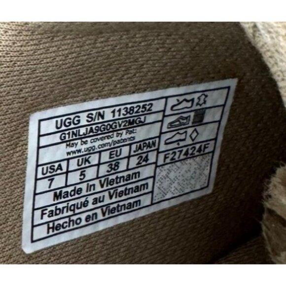 UGG Beige Goldenrod Suede Slip-On Adjustable Strap Clog Womens Shoes Size 7 - Picture 6 of 15